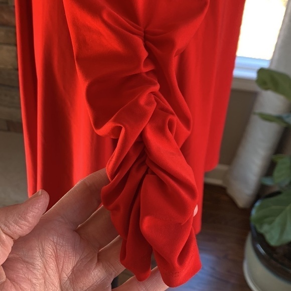 Lauren Ralph Lauren red 8P long sleeve dress - Picture 2 of 5
